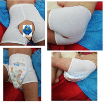 Load image into Gallery viewer, Edenswear zinc-fiber baby open crotch pants for butt Groin wet wrap use
