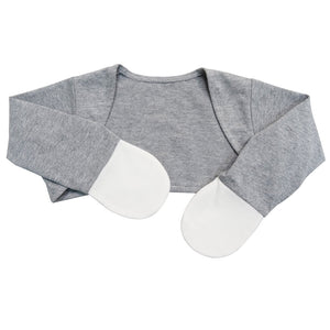 Edenswear Zinc-Fiber  Scratch-Free Mitten Sleeve Top for Baby with Eczema (100% Cotton)