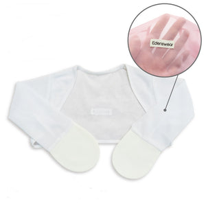 Edenswear Zinc-Fiber Mesh Mitten Sleeves Scratch-Free Mitten for Baby with Eczema