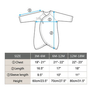 Edenswear Side-Snap Bear-Wrap Babysuit with Zinc-Infused Fabric for Skin with Eczema