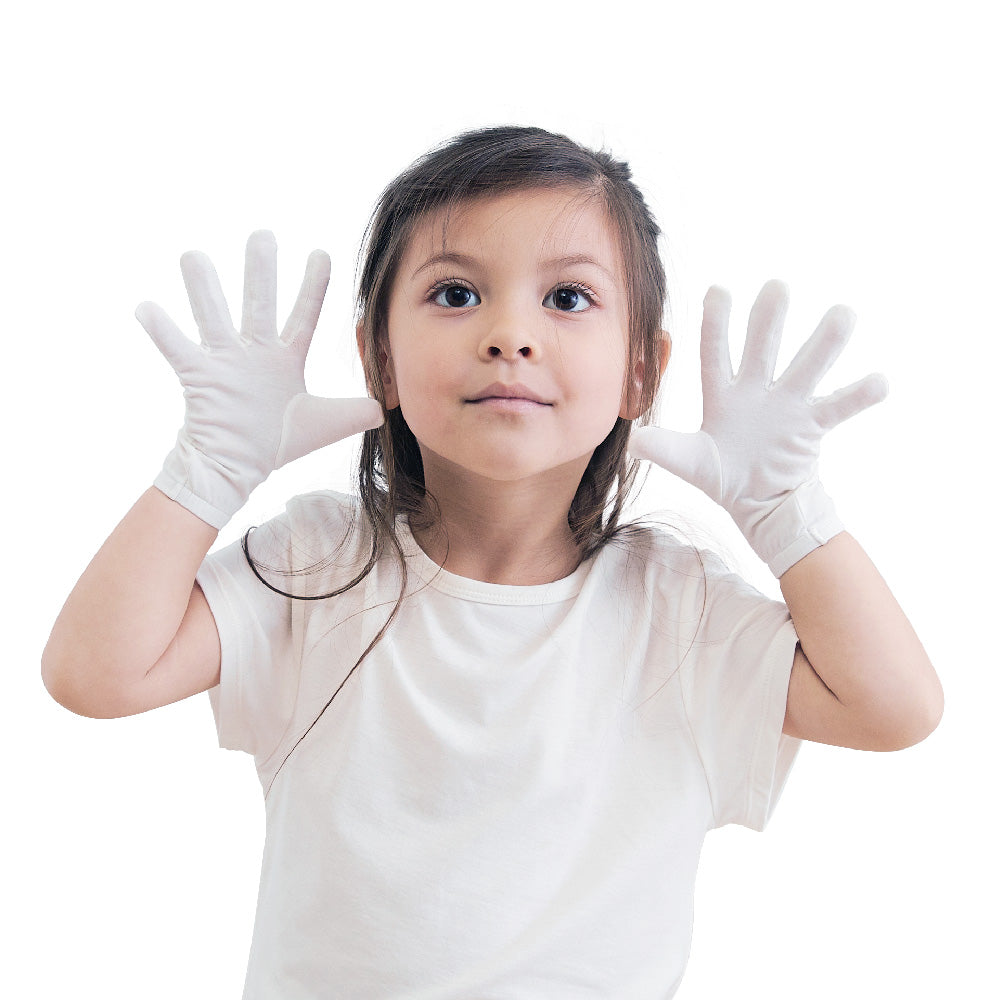 Edenswear Manicotti Guanti Per Bambini Con Eczema – Infusi Di Zinco, TENCEL, Blu, 12 Mesi