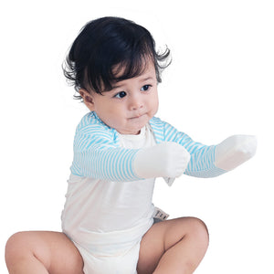  Zinc-Fiber Scratch-Free Mitten Sleeve Top for Baby with Eczema