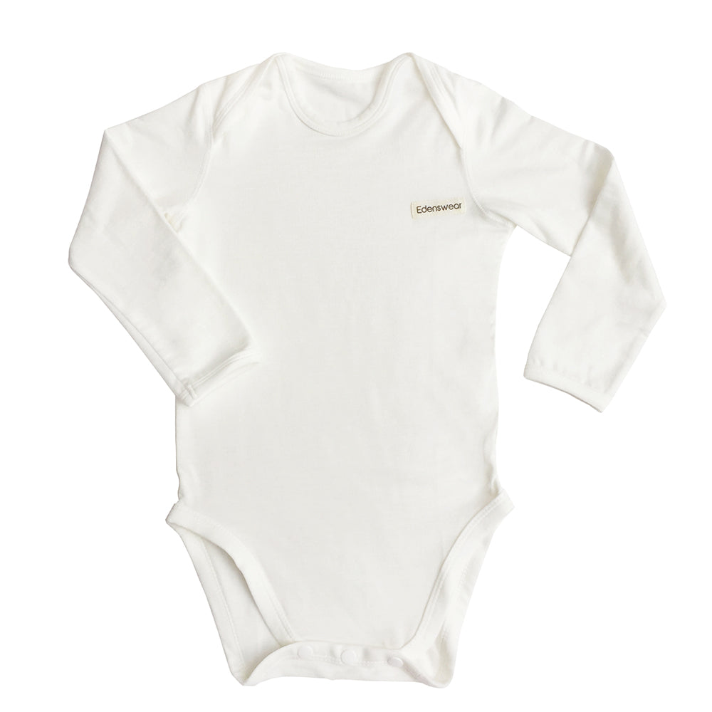Edenswear Zinc-Infused Tencel Long Sleeve  Onesie for baby with Eczema