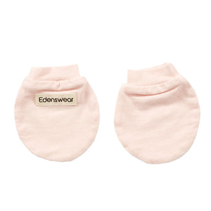 Newborn Baby Gloves Scratch-Proof Mittens pink