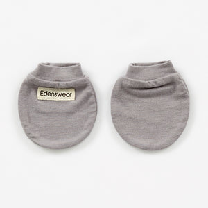 Newborn Baby Gloves Scratch-Proof Mittens gray